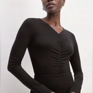 NWOT everlane The Merino TENCEL Relaxed V-Neck - Black women’s large